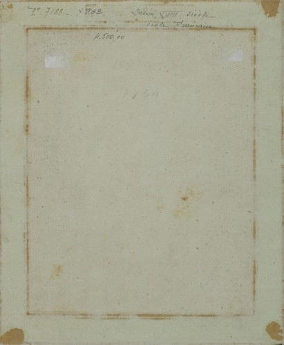 Tableaux et dessins Dessin, Aquarelle & Pastel - Dessin préparatoire à la gravure de Flipart d'après l'autoportrait de Greuze