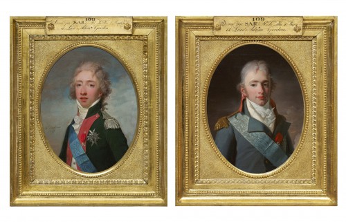 Deux portraits royaux (le duc d'Angoulême et le duc de Berry) par H.P. Danloux