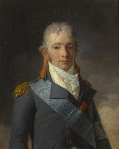 Antiquités - Deux portraits royaux (le duc d'Angoulême et le duc de Berry) par H.P. Danloux