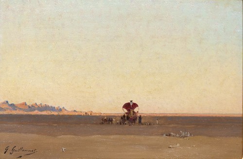 Caravan in the Desert, Gustave Guillaumet (1840 -1887) - Paintings & Drawings Style 