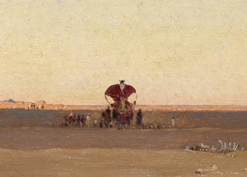 Paintings & Drawings  - Caravan in the Desert, Gustave Guillaumet (1840 -1887)