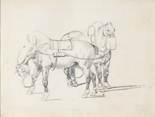 Double-sided Horse Studies by Théodore Géricault (1791-1924) - Paintings & Drawings Style Restauration - Charles X