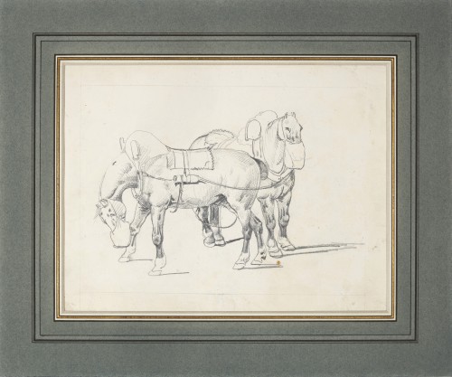 Double-sided Horse Studies by Théodore Géricault (1791-1924) - Restauration - Charles X