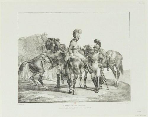 Antiquités - Feuille d’étude de chevaux double face par Théodore Géricault (1791-1924)