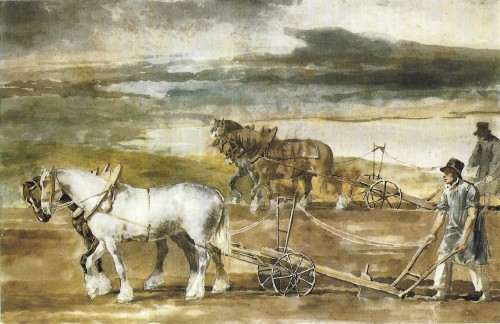 Antiquités - Feuille d’étude de chevaux double face par Théodore Géricault (1791-1924)