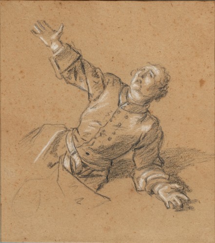 Soldier begging for Mercy , a preparatory study - Jean-Marc Nattier (1685 - 1766)