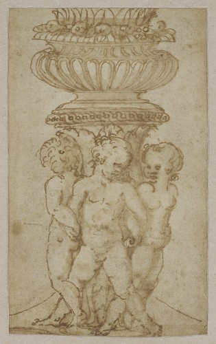 Un projet de flambeau attribué à Giulio Romano, dit Jules Romain (circa 1499 - 1546)