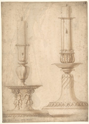 Un projet de flambeau attribué à Giulio Romano, dit Jules Romain (circa 1499 - 1546) - Renaissance