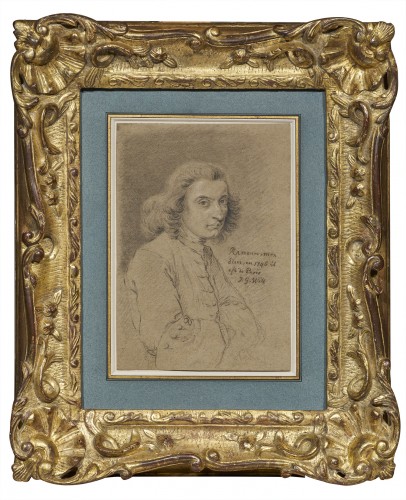 Portrait de Jean-François Rameau, le "neveu de Rameau" par Jean-Georges Wille - Tableaux et dessins Style Louis XV