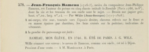 Portrait de Jean-François Rameau, le "neveu de Rameau" par Jean-Georges Wille - Stéphane Renard Fine Art