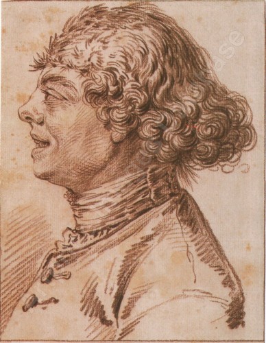 XVIIIe siècle - Portrait de Jean-François Rameau, le "neveu de Rameau" par Jean-Georges Wille