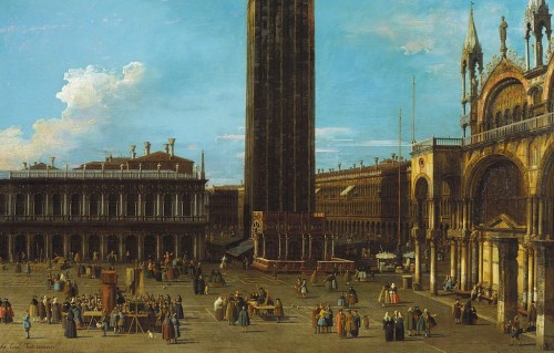 XIXe siècle - Une Vue de la Place Saint-Marc - Giacomo Guardi (Venise 1764 - 1835)