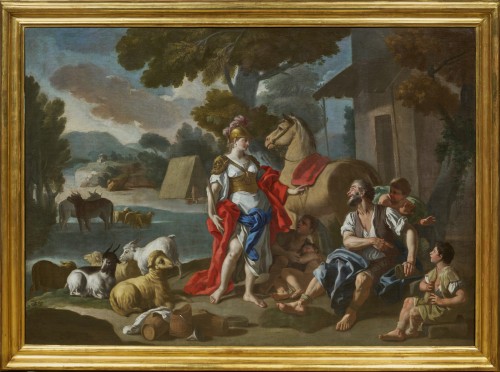 Herminie et les bergers - Francesco de Mura (1696 - 1782) - Tableaux et dessins Style 