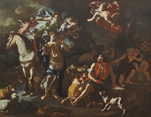 Antiquités - Herminia and the Shepherds - Francesco de Mura (1696 -1782)