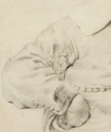 Antiquités - Portrait of a Newlywed, a drawing on vellum by Casper Casteleyn, dated 1646