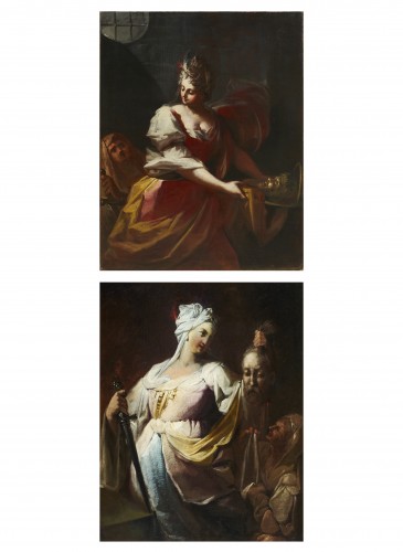 Judith and Salome a pair of painting by Francesco Conti (1682 - 1760) - 