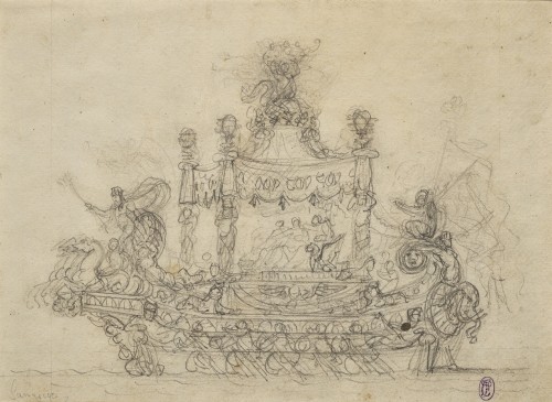 A dazzling Venetian Regatta Boat Study attributed to Alessandra Mauro 