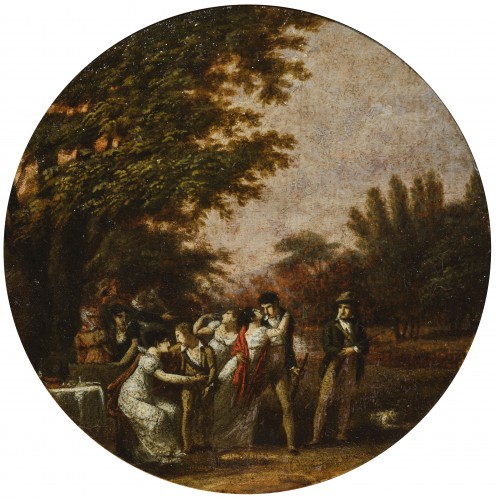 Le départ des Vendéens, une huile sur carton de Pierre-Paul Prud'hon (1758 - 1832)