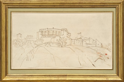 View of a Mansion in the South of France by Claude-Joseph Vernet - Paintings & Drawings Style Louis XV