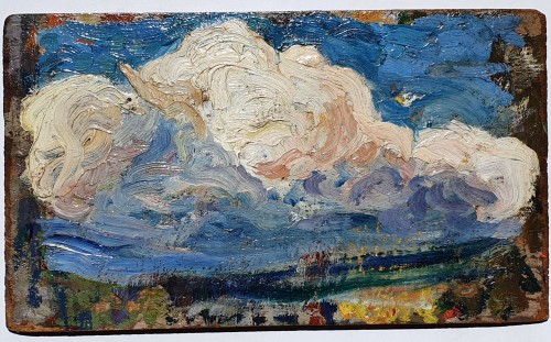 Two Studies of Cloud  by Henri Martin - Paintings & Drawings Style 