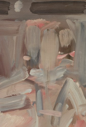 Infanta, Study Number 6, a 1960 painting by Fermin Aguayo after Velázquez - 