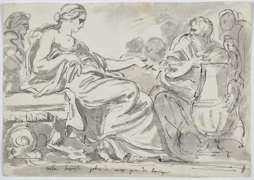 Study in the antique style, a drawing by Augustin Pajou