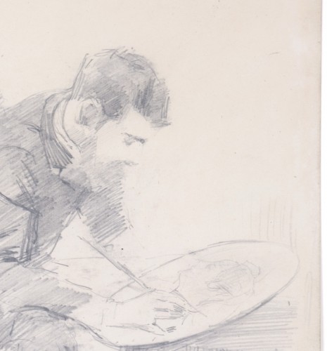 Portrait of Paul-César Helleu painting a dish - Rafael de Ochoa y Madrazo (1858-135) - 
