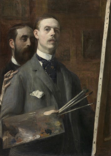 Portrait of Paul-César Helleu painting a dish - Rafael de Ochoa y Madrazo (1858-135) - 