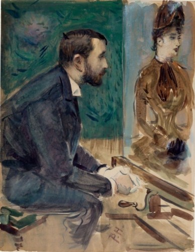  - Portrait of Paul-César Helleu painting a dish - Rafael de Ochoa y Madrazo (1858-135)
