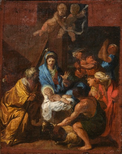 Une première pensée pour l'Adoration des Bergers du Louvre par Nicolas Loir