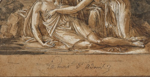 La mort d'Adonis, un dessin néo-classique de Jean-Guillaume Moitte - Stéphane Renard Fine Art