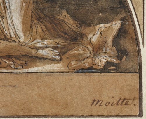 XVIIIe siècle - La mort d'Adonis, un dessin néo-classique de Jean-Guillaume Moitte