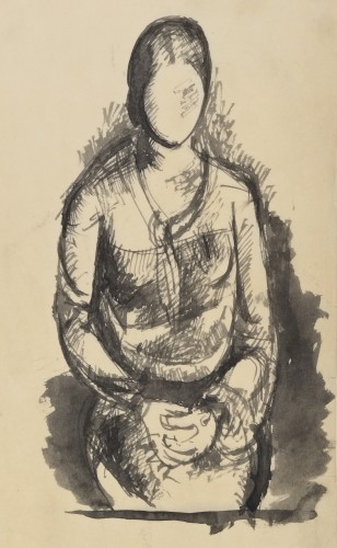 XXe siècle - Quatre études pour un portrait de femme par Pavel Tchelitchew