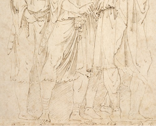 XVIe siècle et avant - Un dessin de la période romaine de Girolamo da Carpi, d'après Polidoro da Caravaggio