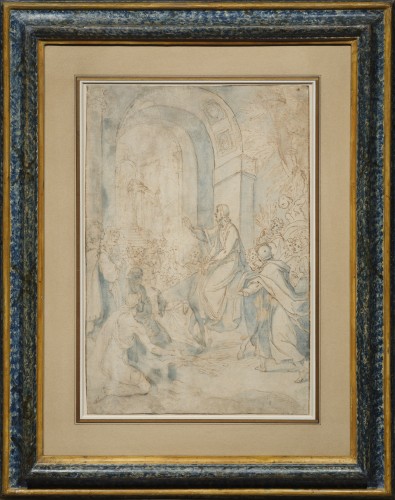 L'entrée du Christ dans Jérusalem un dessin préparatoire du Cigoli (ca. 1605) - Tableaux et dessins Style 