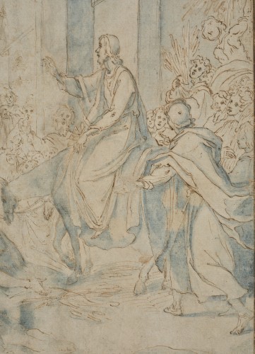L'entrée du Christ dans Jérusalem un dessin préparatoire du Cigoli (ca. 1605) - Stéphane Renard Fine Art