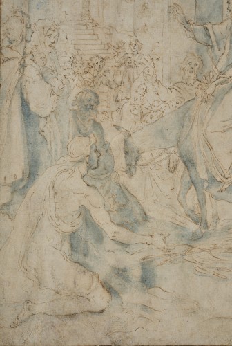  - L'entrée du Christ dans Jérusalem un dessin préparatoire du Cigoli (ca. 1605)