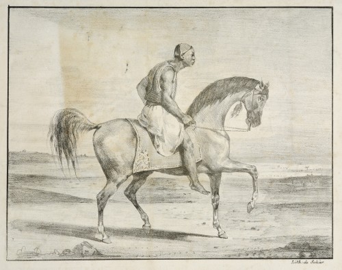 Antiquités - Une étude préparatoire d'Eugène Delacroix au dos de l'une de ses estampes