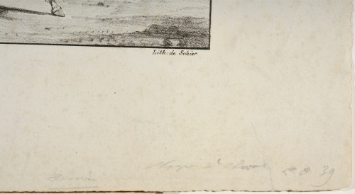 Antiquités - Une étude préparatoire d'Eugène Delacroix au dos de l'une de ses estampes