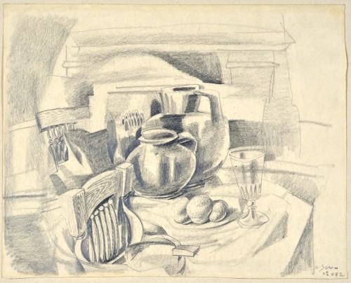 Paintings & Drawings  - A cubist Bodegón from the 30's by the Andalusian artist Ismael de La Serna