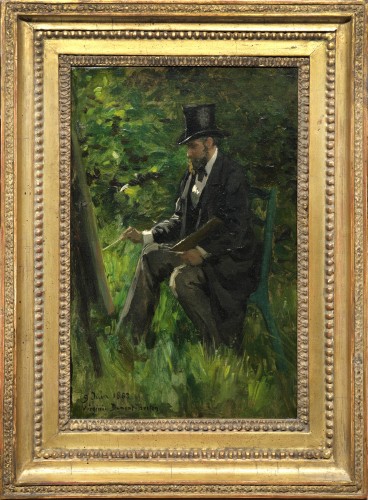 Portrait of a Painter at his Easel,y Virginie Demont-Breton - Paintings & Drawings Style 