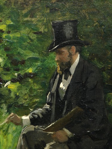 Paintings & Drawings  - Portrait of a Painter at his Easel,y Virginie Demont-Breton