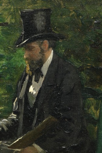 Portrait of a Painter at his Easel,y Virginie Demont-Breton - 