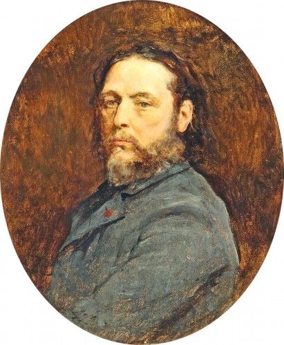 Antiquités - Portrait of a Painter at his Easel,y Virginie Demont-Breton