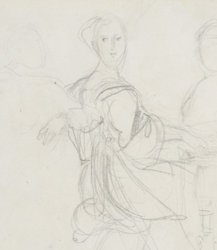 XIXe siècle - L'amoureuse au piano, Eugène Delacroix (vers 1843)