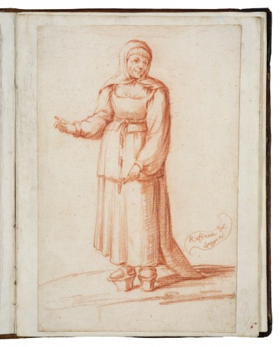 Twelve drawings of Spanish costumes attributed to Luca Giordano - 