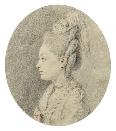 Portrait of a woman - Paintings & Drawings Style Louis XVI