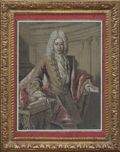 Jean-Baptiste Oudry (1686 - 1755) - Portrait d'un homme tenant une lettre - Tableaux et dessins Style Régence