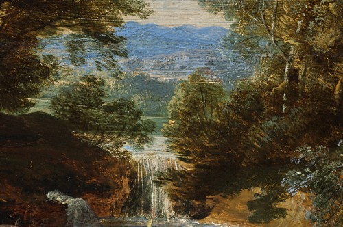 Tableaux et dessins Tableaux XVIIe siècle - Jacques d’Arthois (Bruxelles 1613 – 1686) - Paysage à la cascade