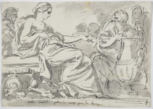 Paintings & Drawings  - Augustin Pajou (Paris 1730 -1809)  Study in the antique style 